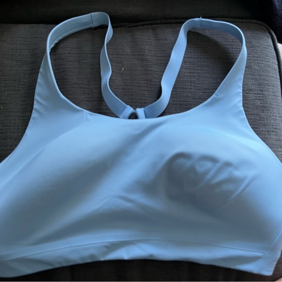 Athleta  Womens Advance Bra Blue High Support Padded Racer Back Run Train 38 D - Picture 4 of 5